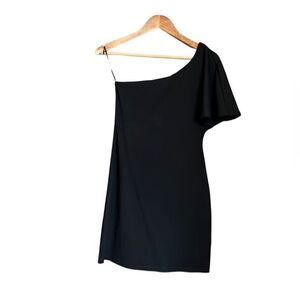 Susana Monaco black one shoulder dress. Size medium